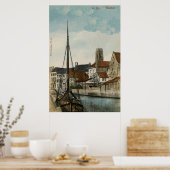 1890 Mechelen Malines Dyle River Poster (Küche)