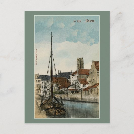 1890 Mechelen Malines Dyle River Postkarte (Vorderseite)