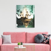 1890 Poker Game Men Gambling Cards Man Cave Foto Leinwanddruck (Insitu (Wohnzimmer))