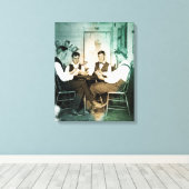 1890 Poker Game Men Gambling Cards Man Cave Foto Leinwanddruck (Insitu (Holzboden))