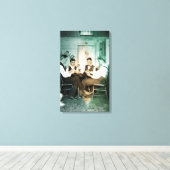 1890 Poker Game Men Gambling Cards Man Cave Foto Leinwanddruck (Insitu (Holzboden))