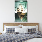 1890 Poker Game Men Gambling Cards Man Cave Foto Leinwanddruck (Insitu (Schlafzimmer))