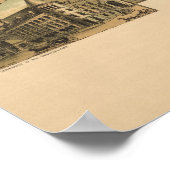 1890 Tacoma, WA Birds Eye Panorama Karte Poster (Ecke)