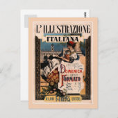 1890 Titelblatt des italienischen Jugendmagazins Postkarte (Vorne/Hinten)