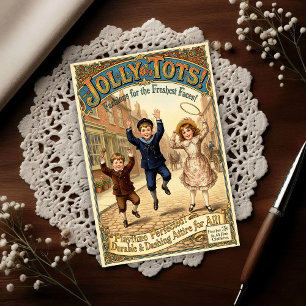 1890 Vintage Jolly Tots Kleidungs Werbung Postkarte