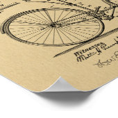 1890 Vintage Radbremse Design Patent Art Print Poster (Ecke)