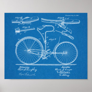 1890 Vintage Radbremse Design Patent Art Print Poster