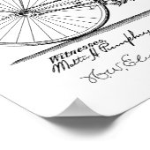 1890 Vintage Radbremse Design Patent Art Print Poster (Ecke)