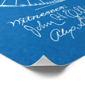 1890 Vintages Fahrrad Patent Blueprint Art Print Poster (Ecke)