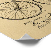 1890 Vintages Fahrraddesign Patent Art Print Poster (Ecke)