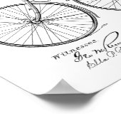 1890 Vintages Fahrraddesign Patent Art Print Poster (Ecke)