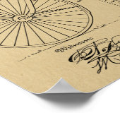 1890 Vintages Fahrraddesign Patent Art Print Poster (Ecke)