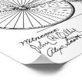 1890 Vintages Fahrradpatent Art Printwerbung Poster (Ecke)