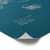 1890 Vintages Fahrradpatent Print Blueprint Poster (Ecke)