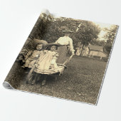 1890er Foto Heirloom Garden Mutter Töghters Mädche Geschenkpapier (Ungerollt)