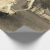 1890er Foto Heirloom Garden Mutter Töghters Mädche Geschenkpapier (Ecke)