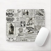 1890er Jahre bezaubernde Viktorianische Zeitungsan Mousepad (Mit Mouse)