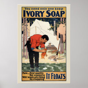 1890er Jahre Sie brauchen nur eine Seife - Ivory S Poster