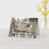 1890's Vintages Fotografie-Haus-Erwärmungs-Bewegen Karte (Gelbe Blume)