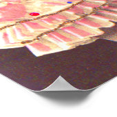 1890s woman in frilly zieht Print Poster (Ecke)