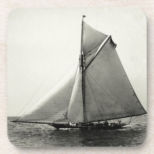 1891 Amerikanische Yacht auf See Getränkeuntersetzer