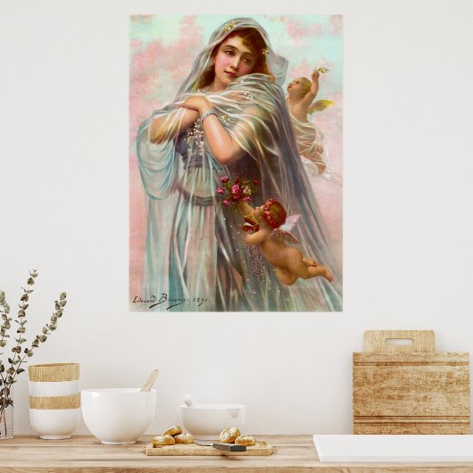 1891 Edouard Bisson The Fiancée Poster (Küche)