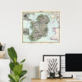 1891 Karte Irlands Poster (Heimbüro)