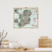 1891 Karte Irlands Poster (Küche)