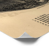 1891 Marlborough, New Birds Eye Panoramablick Kart Poster (Ecke)