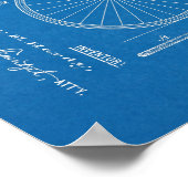 1891 Vintages Fahrradgetriebe Design Patentschrift Poster (Ecke)