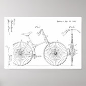 1892 Fahrradaufhängung Design Patent Art Print Poster (Vorne)