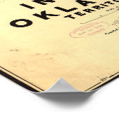 1892 Karte der Gebiete Indiens und Oklahoma Poster (Ecke)