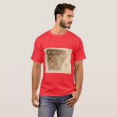 1892 Relief Map of Arkansas 3D digitallyrendered O T-Shirt (Vorne ganz)