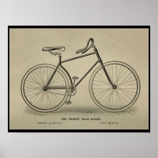 1892 Vintag Tourist Bicycle Magazine und Poster (Vorne)