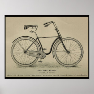 1892 Vintage-Bicycle-Magazin-Werbeplakat Poster