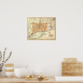 1893 Anschlussbahn Karte Poster (Küche)