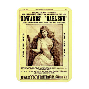 1893 Anzeige für Harlene Haar-Restaurator Magnet