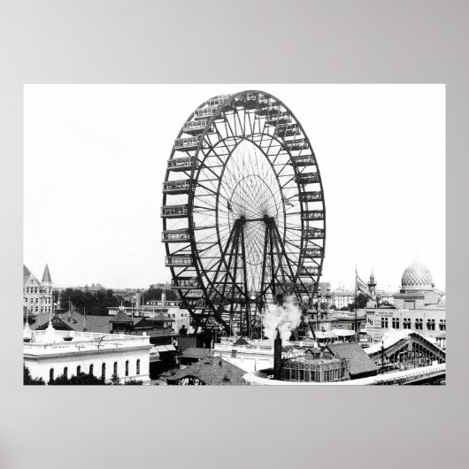 1893 ERSTER FERRIS WHEEL - CHICAGO WORLDS FAIR POSTER (Vorne)