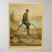 1893 Fahrrad Hoher Rad Penny Farthing Art Print Poster (Vorne)
