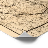 1893, Karte, New Haven Railroad, Vintag Poster (Ecke)