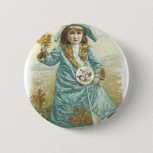 1893 Ladys Perfumed Calendar Hoyt & Co. German Co. Button