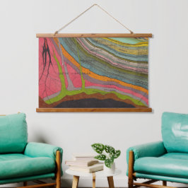 1893 Mauer für Geologie und Meteorologie des Jahrg Wandteppich Mit Holzrahmen