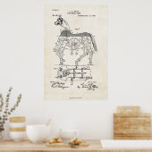 1893 Mechanisches Pferd Patentschrift Poster (Küche)