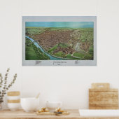 1893 Panoramakarte Pottstown PA Pennsylvania Poster (Küche)