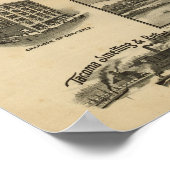 1893 Tacoma, WA Birds Eye Panoramablick Karte Poster (Ecke)