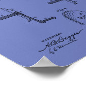 1893 Vintage Bicycle Patent Print Customize Poster (Ecke)