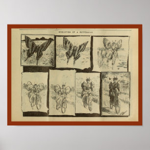 1893 Vintage Fahrrad Magazin Werbeplakat Kunst Poster