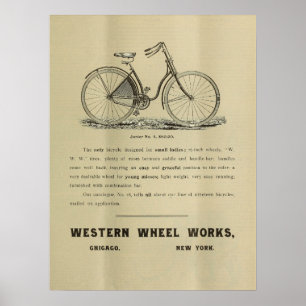 1893 Vintage Fahrrad Magazin Werbeplakat Kunst Poster