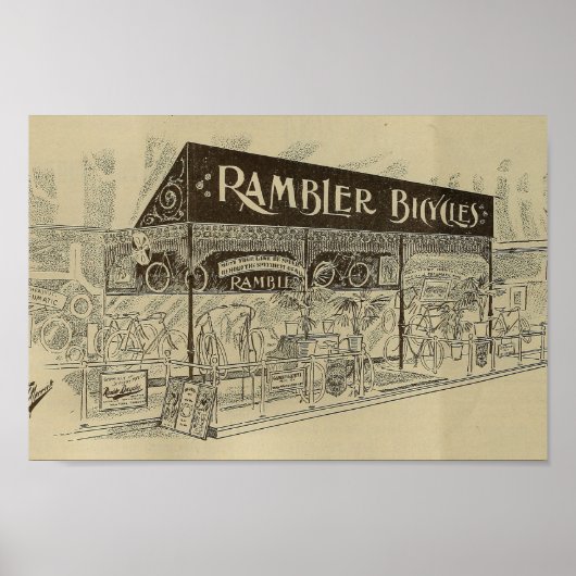 1893 Vintages Bicycle Magazine und Art Poster (Vorne)