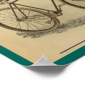 1893 Vintages Bicycle Magazine und Art Poster (Ecke)